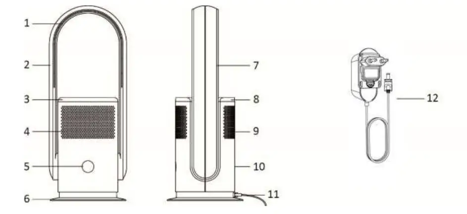 emerio-TFN-126143-Sauber-Bladeless-Tower-Fan-And-Air-Purifier-1