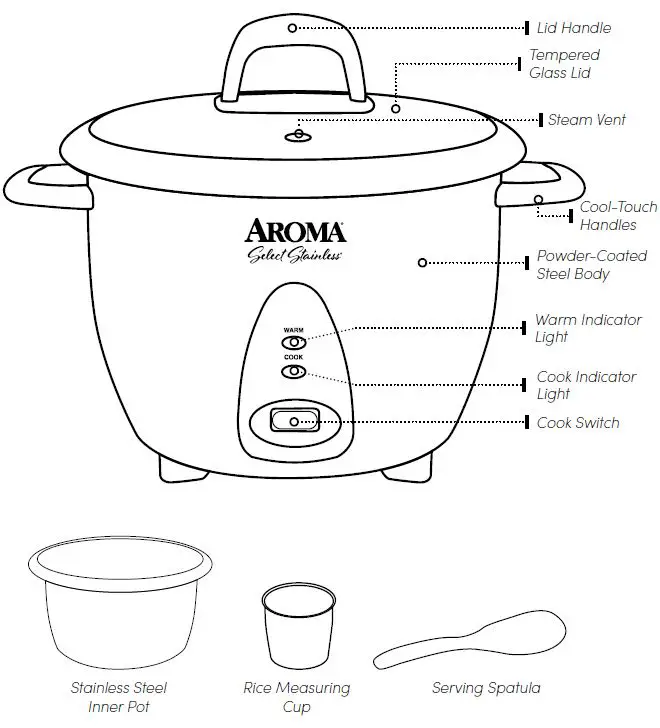 AROMA ARC-757SG Select Stainless Rice & Grain Cooker-3