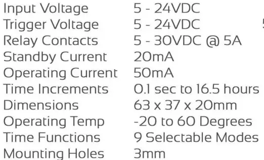 aap AT2-PCB Universal Timer and Rex Access Control - Specifications