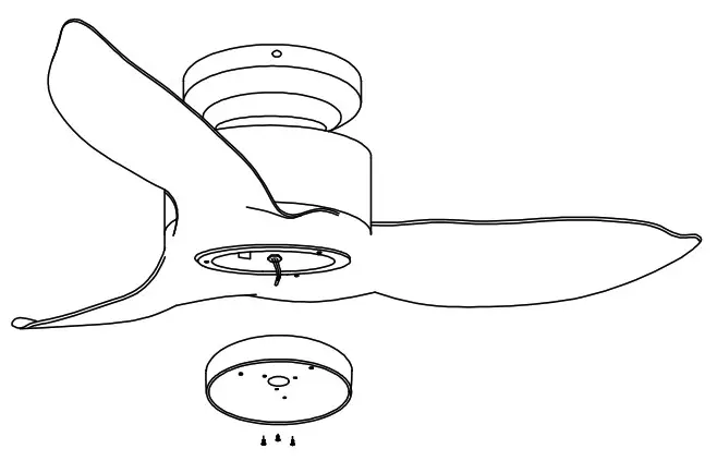 RoHS Ceiling Fan Instruction - Install the lamp panel light source