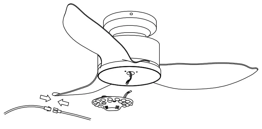 RoHS Ceiling Fan Instruction - Then attach the light source
