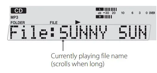 TASCAM CD Player Cassette Deck Owner’s Manual - Currently playing file name