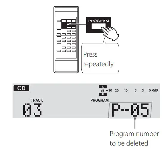 TASCAM CD Player Cassette Deck Owner’s Manual - Deleting tracks