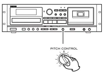 TASCAM CD Player Cassette Deck Owner’s Manual - Pitch control
