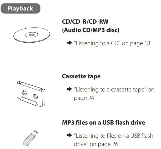 TASCAM CD Player Cassette Deck Owner’s Manual - Playback