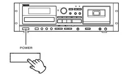 TASCAM CD Player Cassette Deck Owner’s Manual - Power off button