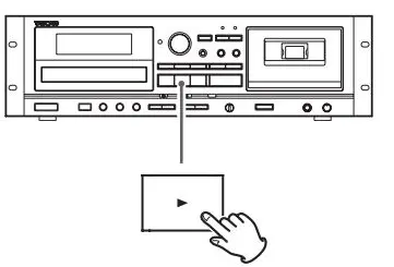 TASCAM CD Player Cassette Deck Owner’s Manual - Press the CD Play button to start playback