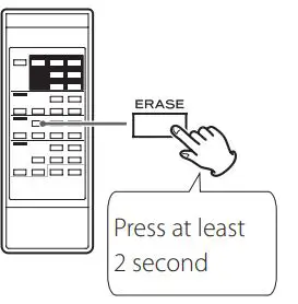 TASCAM CD Player Cassette Deck Owner’s Manual - Press the ERASE button for more than 2 seconds