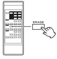 TASCAM CD Player Cassette Deck Owner’s Manual - Press the ERASE button
