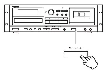 TASCAM CD Player Cassette Deck Owner’s Manual - Press the TAPE EJECT