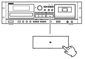TASCAM CD Player Cassette Deck Owner’s Manual - Press the TAPE play