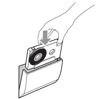 TASCAM CD Player Cassette Deck Owner’s Manual - Put a cassette tape in the compartment
