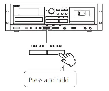TASCAM CD Player Cassette Deck Owner’s Manual - Search for a part of a file
