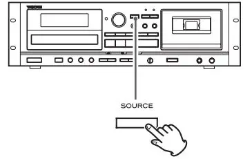 TASCAM CD Player Cassette Deck Owner’s Manual - Selecting a source for playback