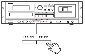 TASCAM CD Player Cassette Deck Owner’s Manual - Skipping to an earlier or later file