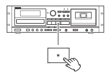 TASCAM CD Player Cassette Deck Owner’s Manual - Suspending playback temporarily