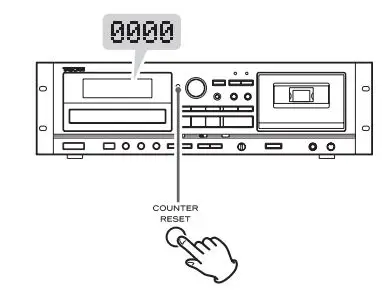 TASCAM CD Player Cassette Deck Owner’s Manual - Tape counter
