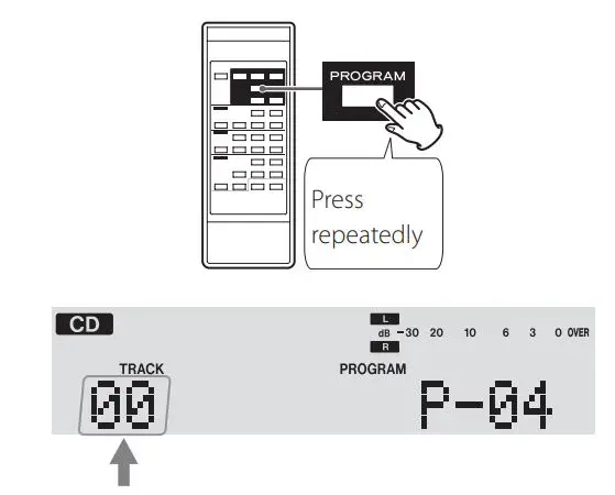 TASCAM CD Player Cassette Deck Owner’s Manual - When playback is stopped, press the PROGRAM button repeatedly