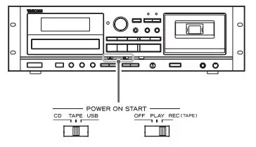 TASCAM CD Player Cassette Deck Owner’s Manual - power is turned on