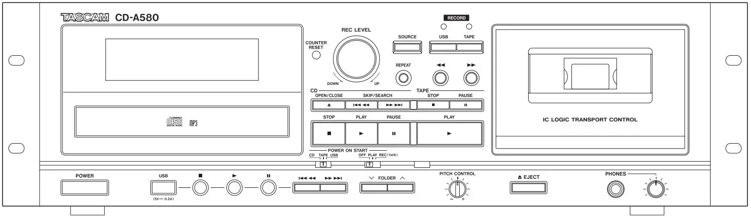 TASCAM CD Player Cassette Deck Owner’s Manual