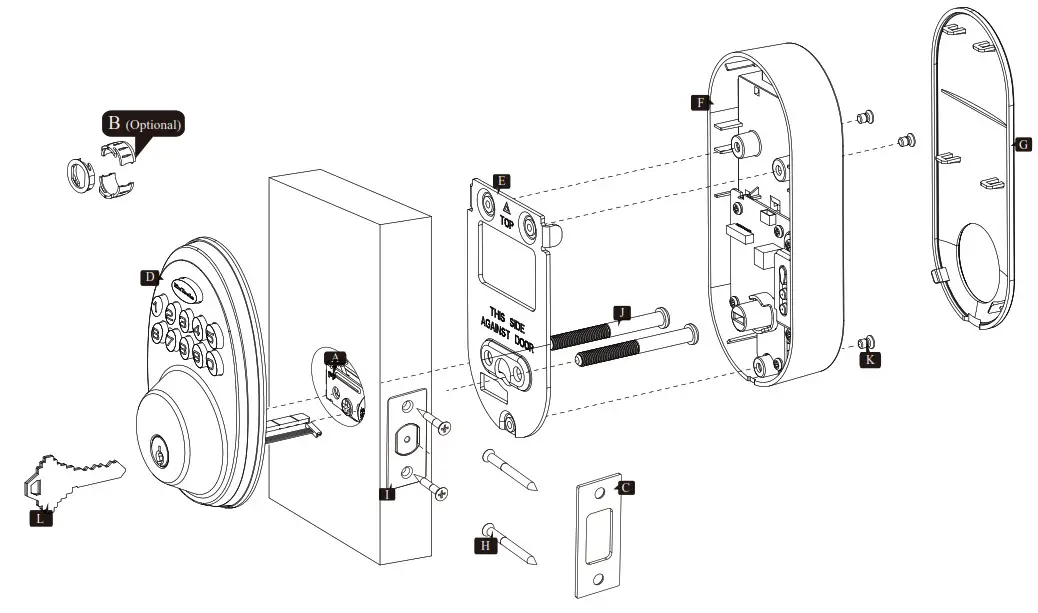 HuTools Keyless Entry Door Lock Deadbolt Contents