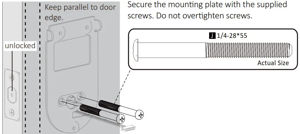 HuTools Keyless Entry Door Lock Deadbolt Secure the moun�ng