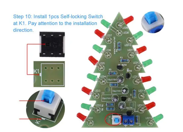 icstation-GY18442-LED-Flashing-Christmas-Tree-DIY-Kit-11