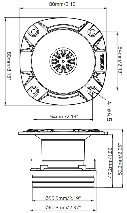 DS18 PRO-TWX2 3.78 Super Bullet Tweeter with 1 Aluminum Voice Coil - 1