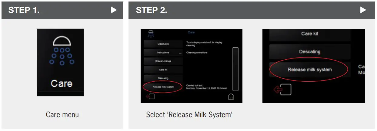 MY COFFEE SHOP WMF 1500S Coffee Machine Instruction Manual - MILK ACTIVATION