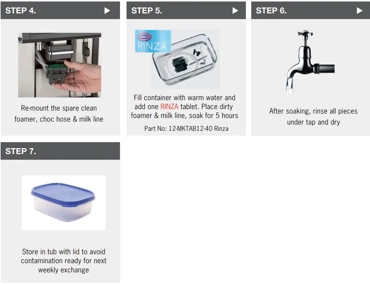 MY COFFEE SHOP WMF 1500S Coffee Machine Instruction Manual - MILK SYSTEM EXCHANGE & CLEAN