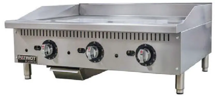 PATRIOT PT G24 M Gas Countertop Thermostat Griddle - COVER