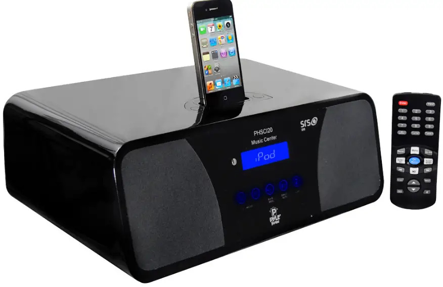 Pyle PHSCI20W 200-Watts FM Clock Radio Speaker