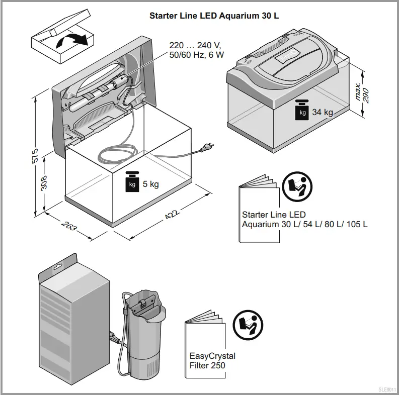 Tetra 105 L Starter Line LED Aquarium - Fig 1