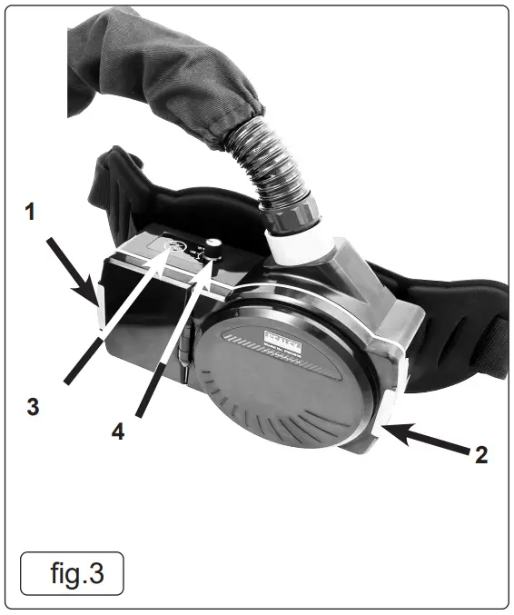 SEALEY PWH616 Welding Helmet with Powered Air Purifying Respirator - fig 5