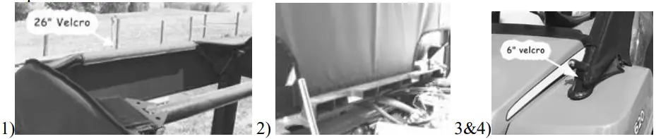 FALCON RIDGE JD-XUV-DRW01 John Deere Gator HPX-XUV Soft Door Rear Window Combo-fig2