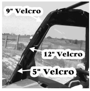 FALCON RIDGE JD-XUV-DRW01 John Deere Gator HPX-XUV Soft Door Rear Window Combo-fig4