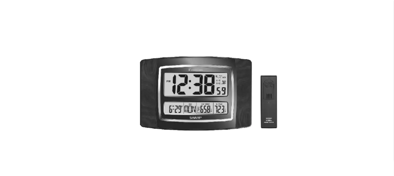 Sharp Radio Controlled Wireless Thermo Clock User Manual