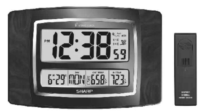 Sharp-RADIO-CONTROLLED-WIRELESS-THERMO-CLOCK
