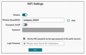 Wifi setting
