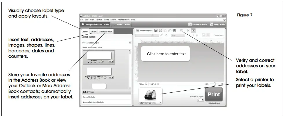 ULINE H-1240 Dymo Labelwriter 450 -fg7