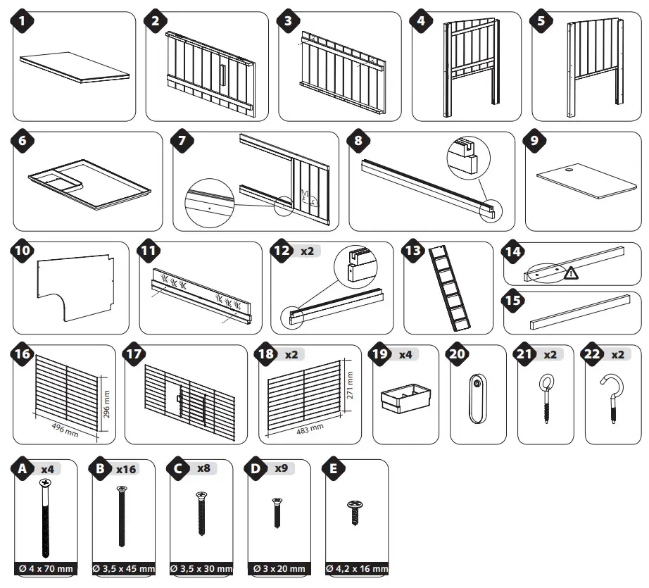 ferplast 57090011 Rabbit Clapier Ranch - Figure 2
