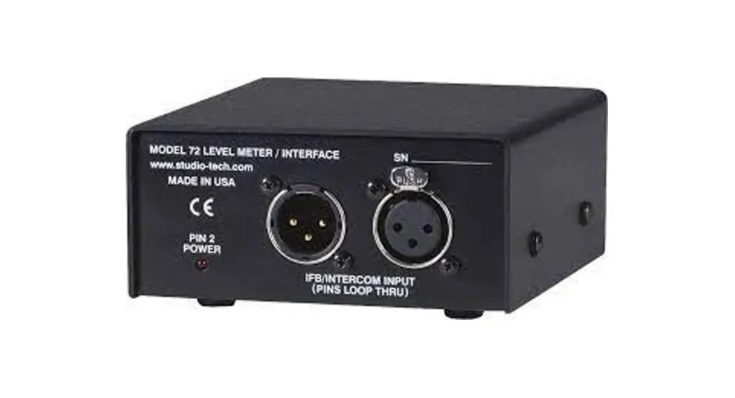 Studio-technologies Model 72 Level Meter Interface Instructions Studio-technologies Model 72 Level Meter Interface Instructions