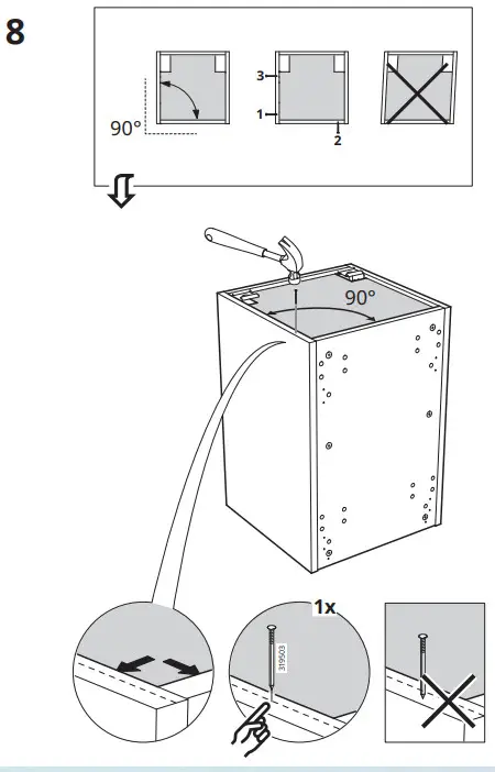 IKEA AA-2239126-3 METOD Wall Cabinet Frame -5