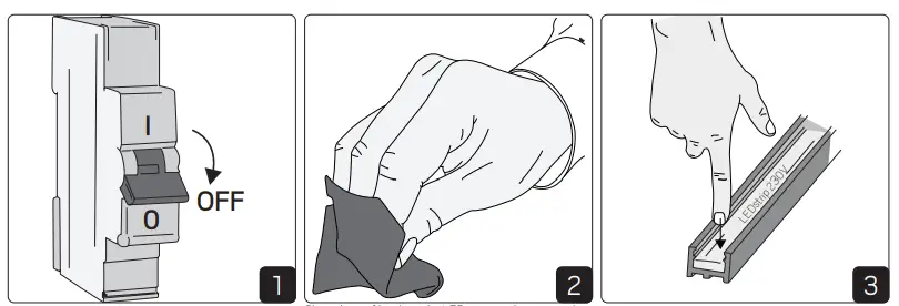 hidealite LEDstrip 230V IP65 15