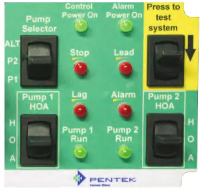 PENTAIR G2DT 01 1 Phase Duplex Control Panel Grinder and Vortex Pumps - Figure 12