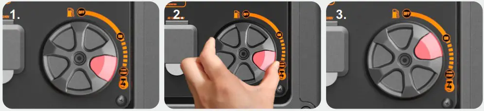 GENMAX GM5500i 5500 Watt Gasoline Inverter Generator - STARTING UP THE GENERATOR 4