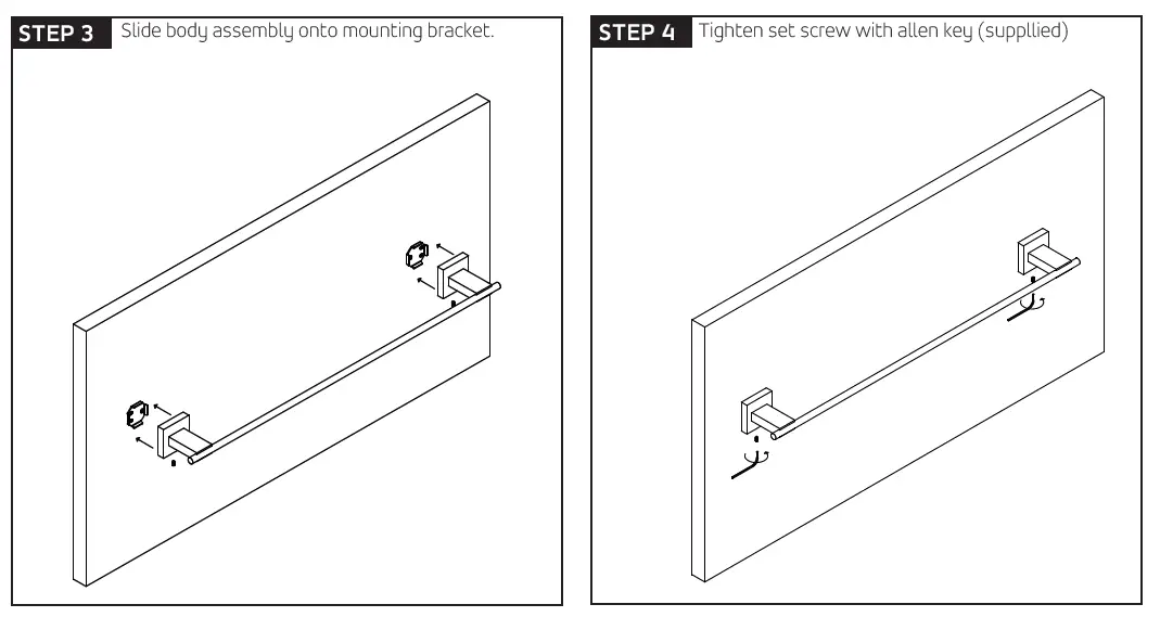 artos TA535 Trova 24 Inch Towel Bar Square 4