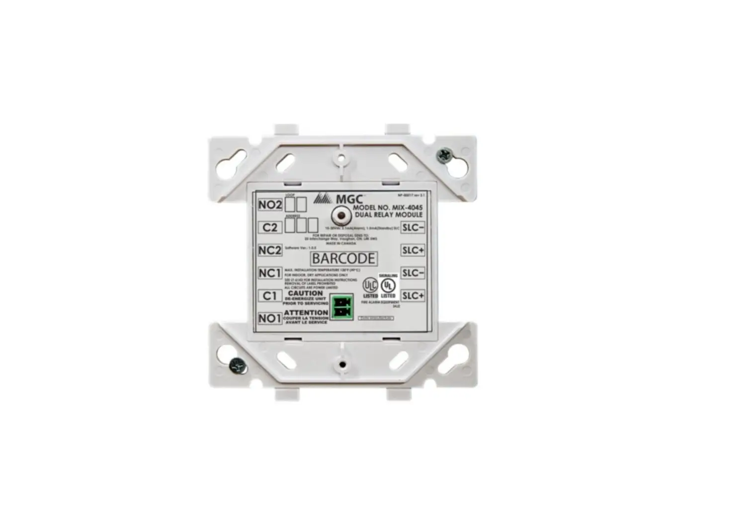 Mgc Mix-4045 Dual Relay Module Instruction Manual Mgc Mix-4045 Dual Relay Module Instruction Manual