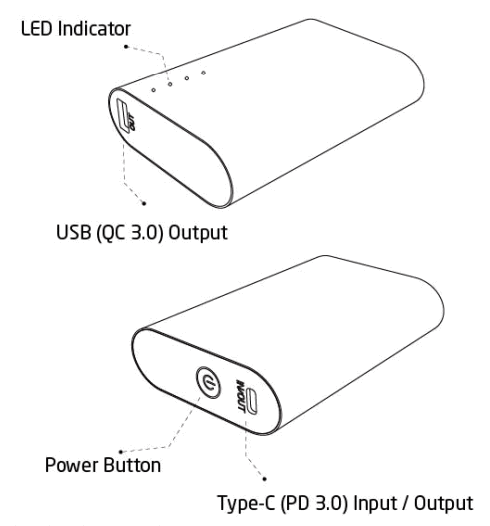 ProUser Wireless Powerbank 10000 mA - fig 1