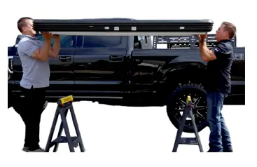 TRUSTMADE Scout Hardshell Roof Top Tent Black and Grey-Mounting